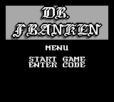 Dr. Franken title screen for GameBoy